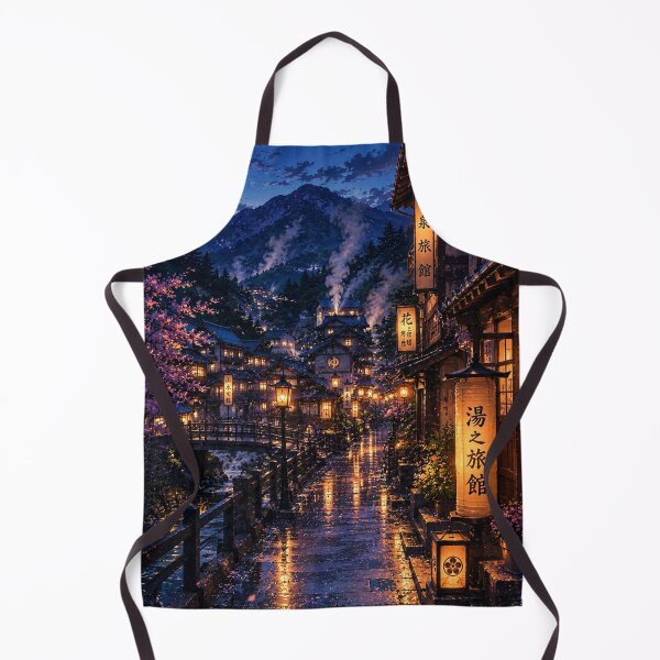 Item preview, japanese hot spring town designed and sold by helenaraoley.
