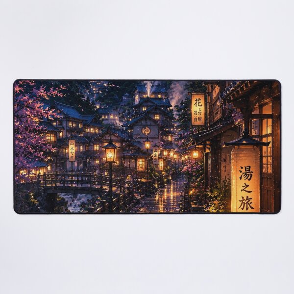 Item preview, japanese hot spring town designed and sold by helenaraoley.