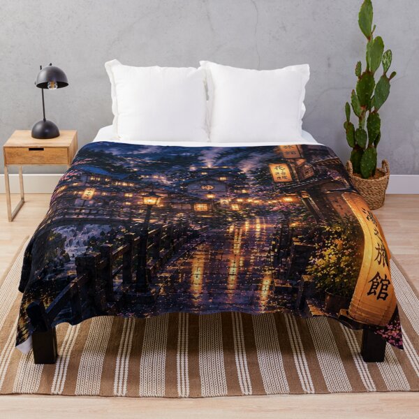 Item preview, japanese hot spring town designed and sold by helenaraoley.