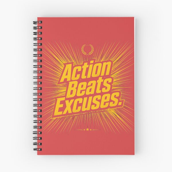 Item preview, Action Beats Excuses  designed and sold by Geordesign.