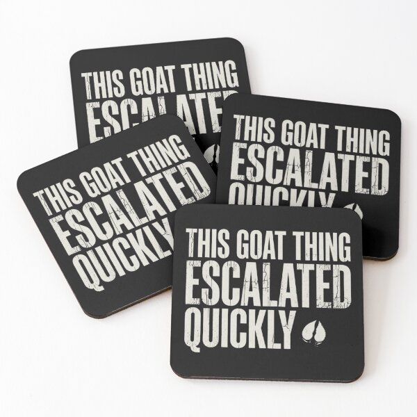 Item preview, This Goat Thing Escalated Quickly Funny GOAT Meme designed and sold by CF_VintageDesign.