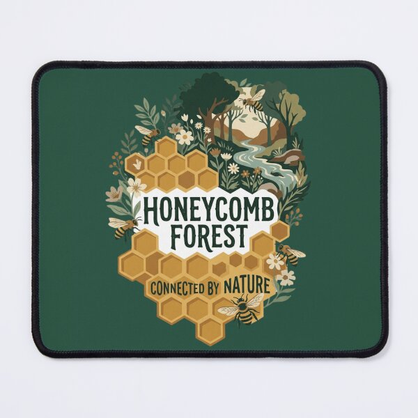 Item preview, Honeycomb Forest Nature Artwork | Bee Ecosystem Illustration designed and sold by Amr Darwish Graphic designer.