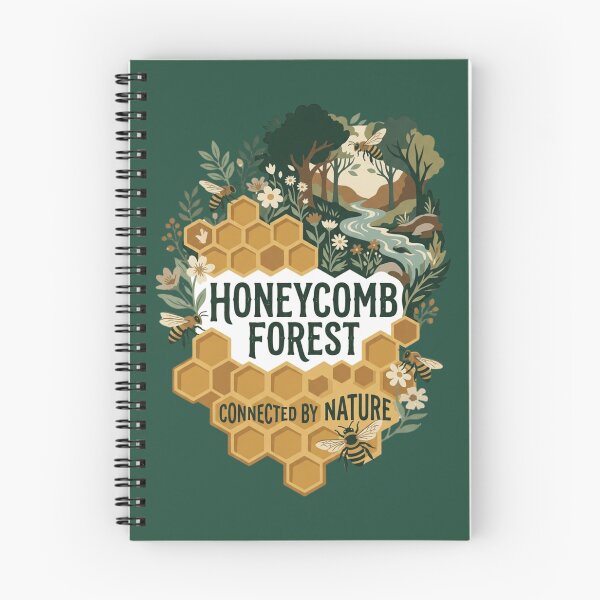 Item preview, Honeycomb Forest Nature Artwork | Bee Ecosystem Illustration designed and sold by Amr Darwish Graphic designer.