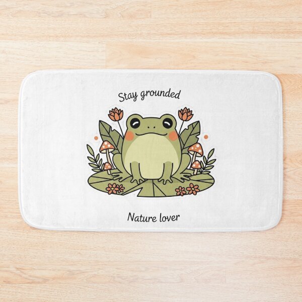 Item preview, Cute Nature Frog Sticker | Kawaii Frog in Forest | Stay Grounded Nature Lover Cartoon designed and sold by MMK1SHOP.