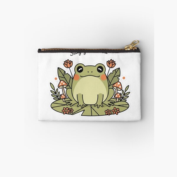 Item preview, Cute Nature Frog Sticker | Kawaii Frog in Forest | Stay Grounded Nature Lover Cartoon designed and sold by MMK1SHOP.