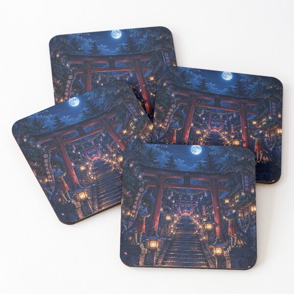 Item preview, Moonlit Fox Shrine Path designed and sold by helenaraoley.