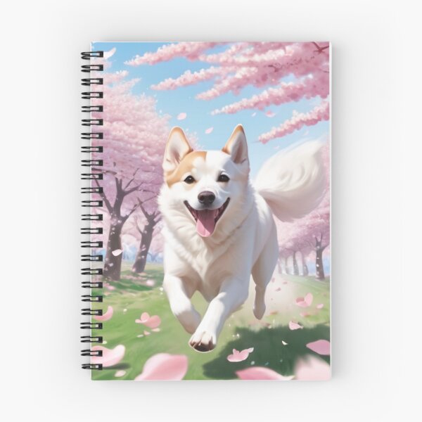 Item preview, Digital Art - Smiling Shiba Inu Dog, Spring Floral Atmosphere designed and sold by World-Pets.