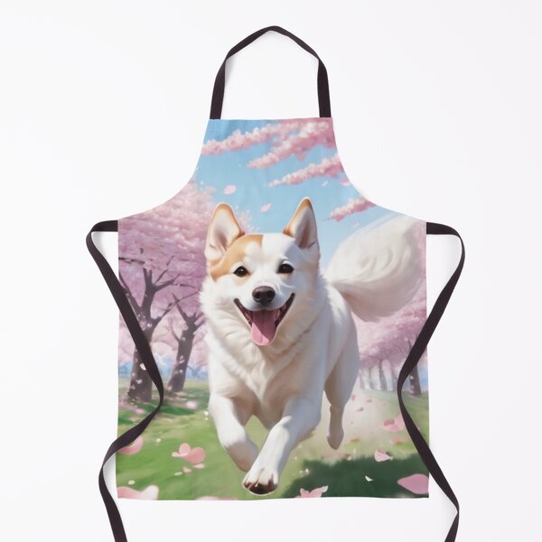 Item preview, Digital Art - Smiling Shiba Inu Dog, Spring Floral Atmosphere designed and sold by World-Pets.