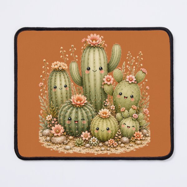 Item preview, Kawaii Cactus Garden Party Illustration – Five Desert Friends Design designed and sold by MagicMakerPh.