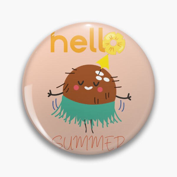 Item preview, Hello Summer Cute Dancing Coconut - Tropical Beach Graphic designed and sold by ilkayArtStudio.