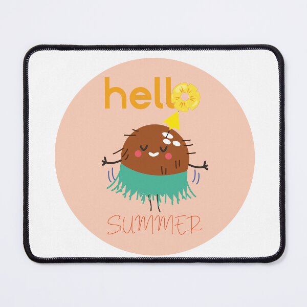 Item preview, Hello Summer Cute Dancing Coconut - Tropical Beach Graphic designed and sold by ilkayArtStudio.