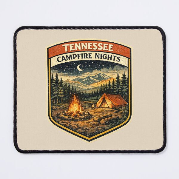 Item preview, Tennessee Campfire Nights – Retro Vintage Camping Poster designed and sold by Globalcitytees.