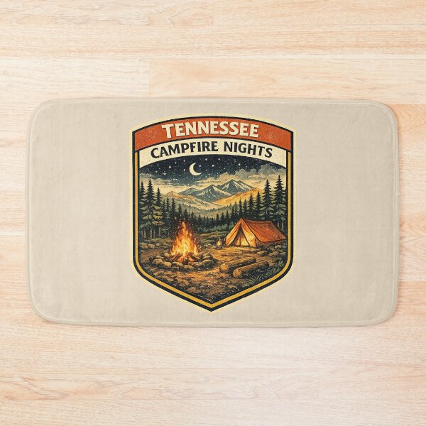 Item preview, Tennessee Campfire Nights – Retro Vintage Camping Poster designed and sold by Globalcitytees.