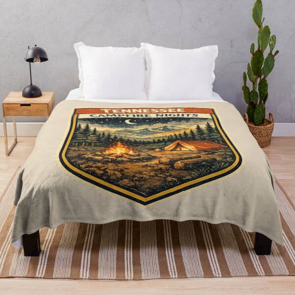 Item preview, Tennessee Campfire Nights – Retro Vintage Camping Poster designed and sold by Globalcitytees.