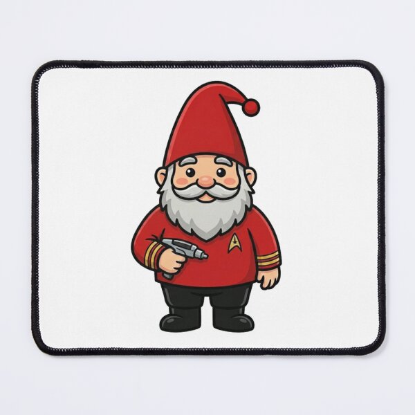 Item preview, Classic Red Shirt Starfleet Gnome designed and sold by Bad-Decisions-Designs.