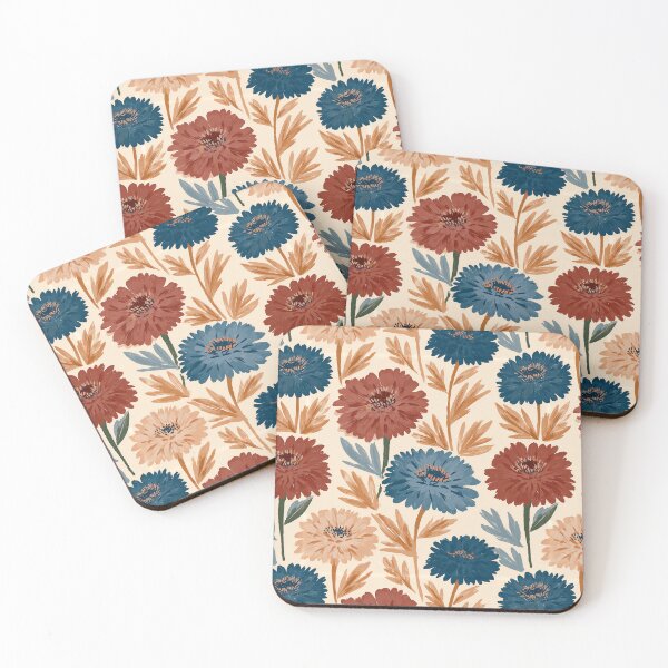 Item preview, Whimsical Zinnia Print  - Retro Flower Floral - Christmas Gifts For Him designed and sold by RoyalStarsPatts.