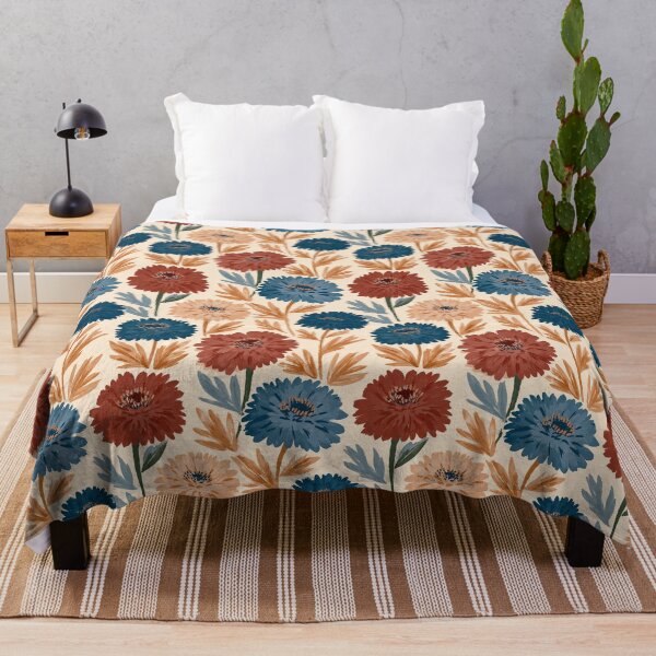 Item preview, Whimsical Zinnia Print - Retro Flower Floral - Christmas Gifts For Him designed and sold by RoyalStarsPatts.