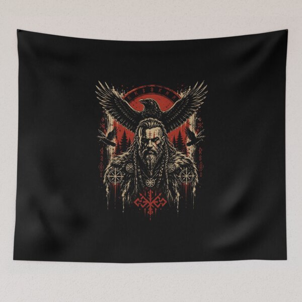 Item preview, Odin Allfather – Viking Raven Warrior Norse Mythology designed and sold by Bizon2910.
