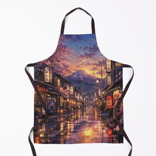Item preview, Twilight Sakura Street to Mount Fuji designed and sold by helenaraoley.