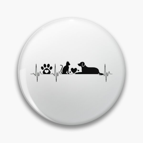 Item preview, Heartbeat Pet Love Paw Cat Dog Silhouette Design designed and sold by GiaoCalonas.