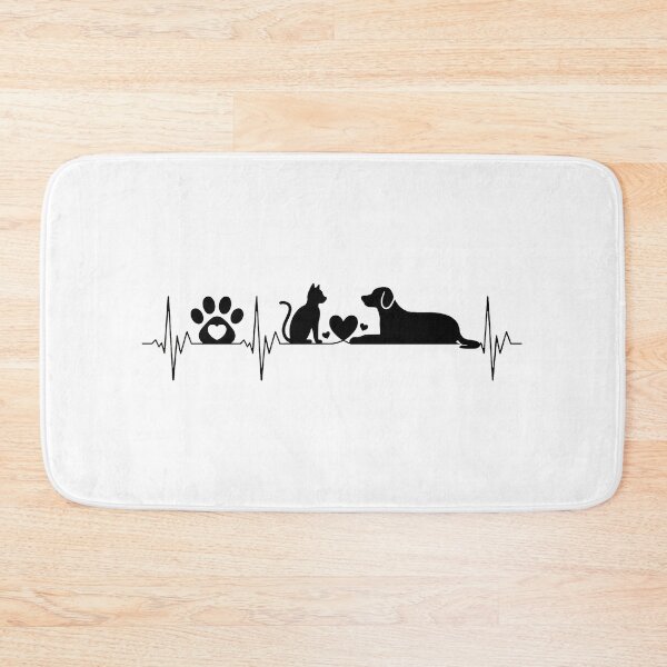 Item preview, Heartbeat Pet Love Paw Cat Dog Silhouette Design designed and sold by GiaoCalonas.