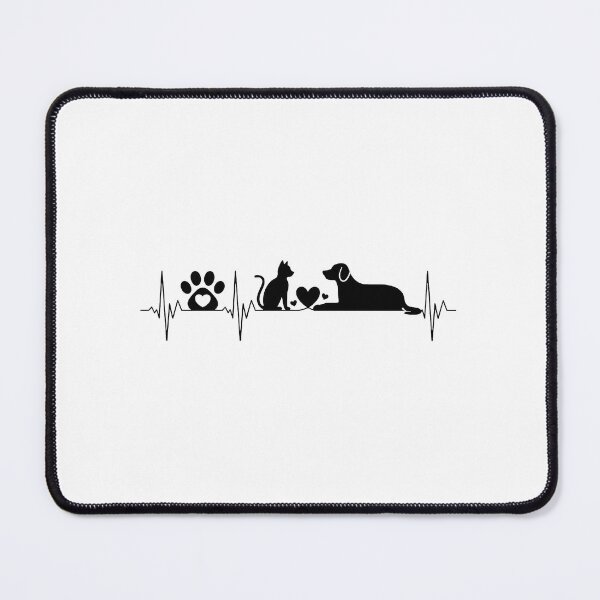 Item preview, Heartbeat Pet Love Paw Cat Dog Silhouette Design designed and sold by GiaoCalonas.
