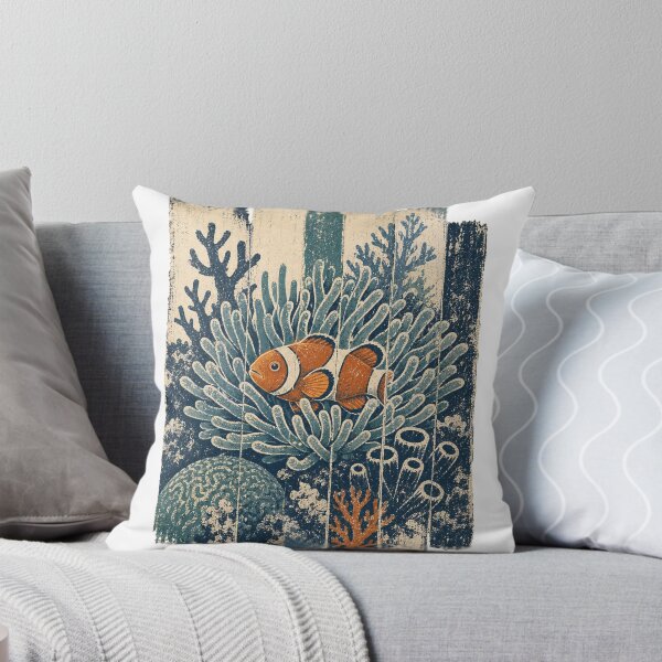 Item preview, Clownfish in the Sea Anemone Wild Animal Nature Wall Art designed and sold by VisualArtsOasis.