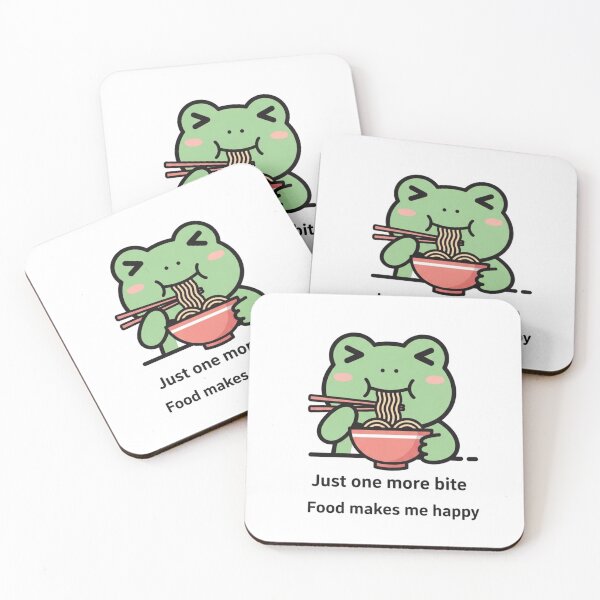 Item preview, Cute Ramen Frog Sticker | Kawaii Noodle Lover Frog | Just One More Bite Foodie Cartoon designed and sold by MMK1SHOP.
