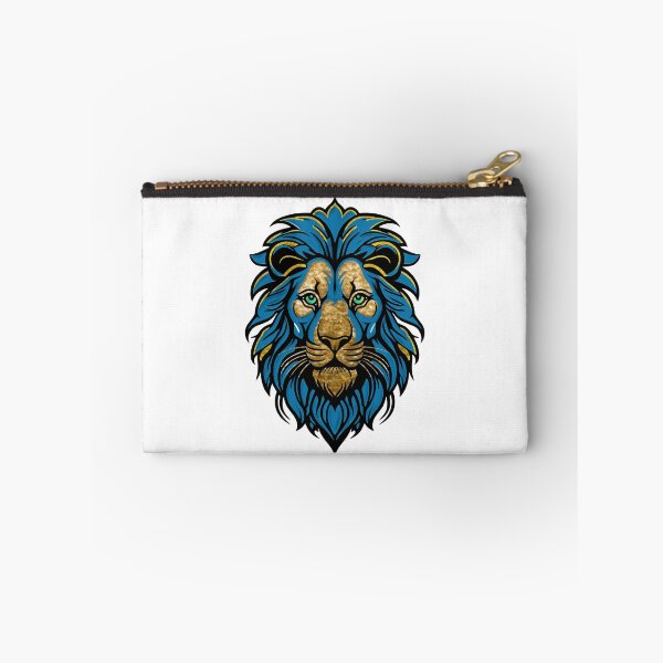 Item preview, Fierce Blue and Gold Lion Mascot Art designed and sold by Raloel Art.