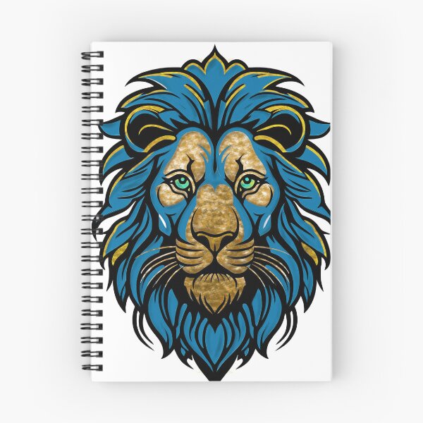 Item preview, Fierce Blue and Gold Lion Mascot Art designed and sold by Raloel Art.