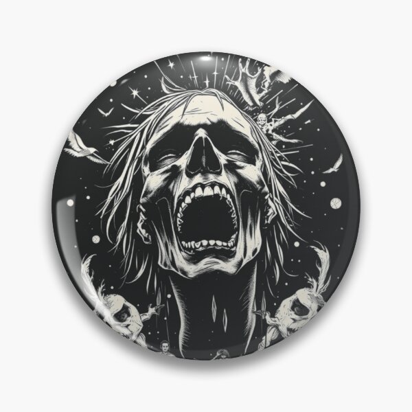 Item preview, Surreal Horror Screaming Zombie Graphic Art designed and sold by ERODED SELF.