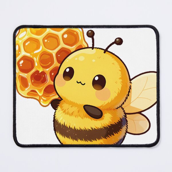 Item preview, Cute Bumblebee Holding a Honeycomb Slice designed and sold by pumsquare.
