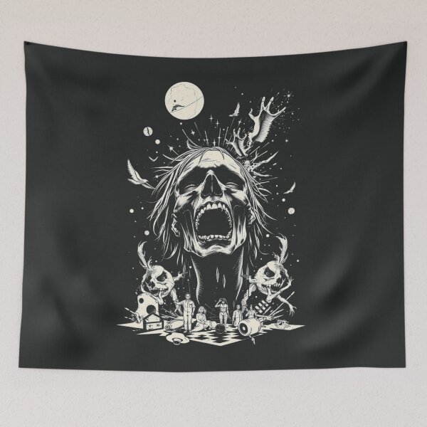 Item preview, Surreal Horror Screaming Zombie Graphic Art designed and sold by ERODED SELF.