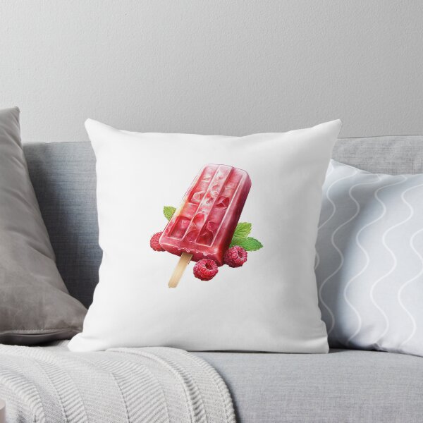 Item preview, "Raspberry ice lolly | Raspberries Sticker | Sweet Berry Aesthetic Art" designed and sold by Mandayartstudio.