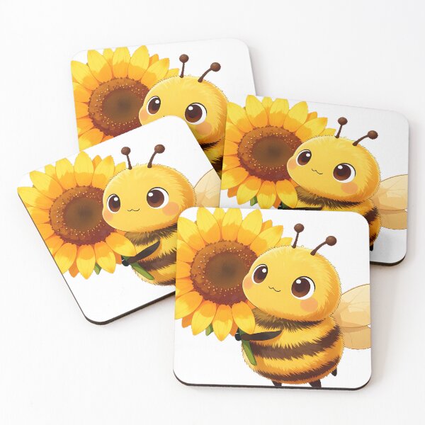 Item preview, Cute Bumblebee with a Big Sunflower designed and sold by pumsquare.