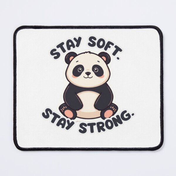 Item preview, Stay Soft Stay Strong | Kawaii Panda Motivational Quote Sticker designed and sold by Tiny-Doodle-Co.