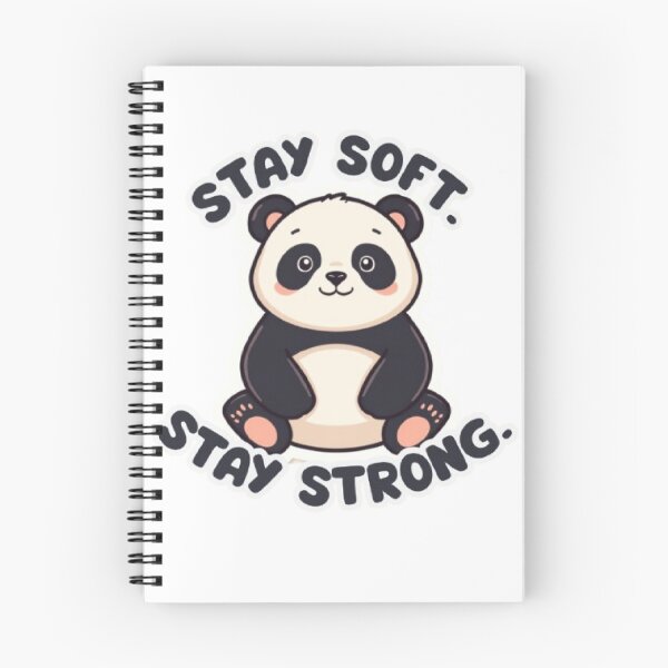 Item preview, Stay Soft Stay Strong | Kawaii Panda Motivational Quote Sticker designed and sold by Tiny-Doodle-Co.