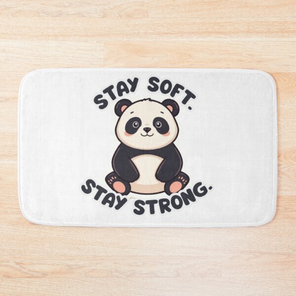 Item preview, Stay Soft Stay Strong | Kawaii Panda Motivational Quote Sticker designed and sold by Tiny-Doodle-Co.