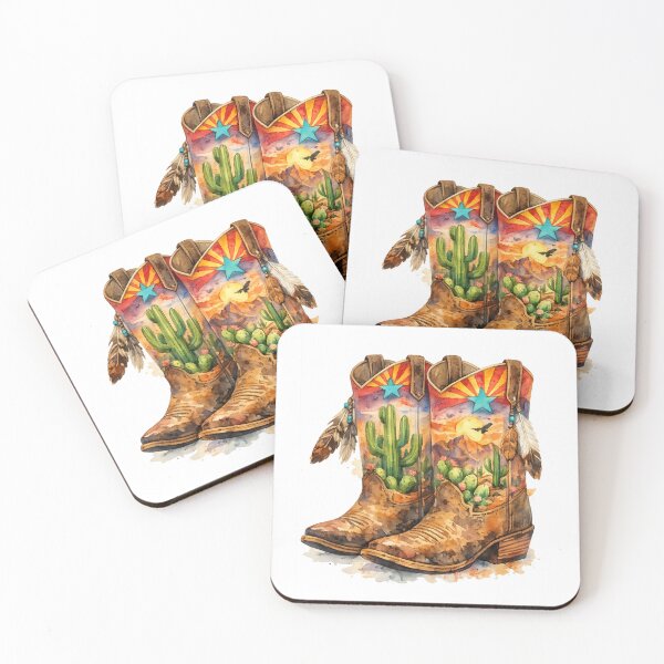 Item preview, Western Cowgirl Boots Cactus Arizona  designed and sold by Artbymonika.