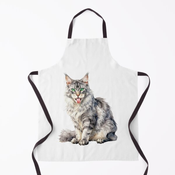 Item preview, Maine Coon watercolor rock puppy designed and sold by WildArtIT.