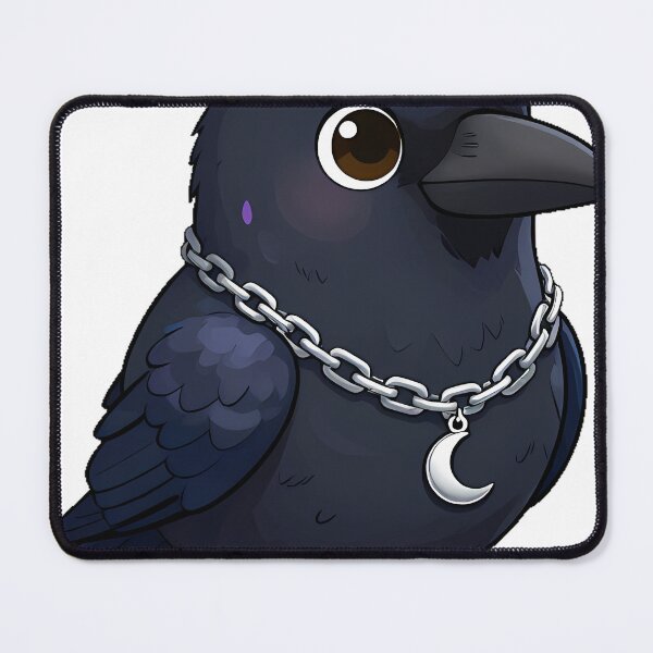 Item preview, Black Raven with a Silver Crescent Charm designed and sold by IllumeInk.