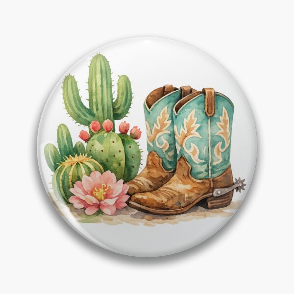 Item preview, Cowgirl Boots Western Cactus Arizona  designed and sold by Artbymonika.