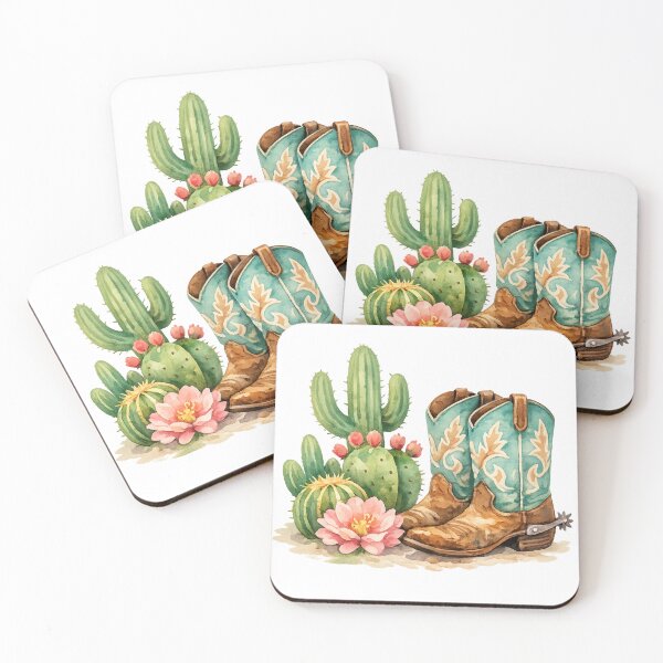 Item preview, Cowgirl Boots Western Cactus Arizona  designed and sold by Artbymonika.