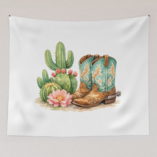 Item preview, Cowgirl Boots Western Cactus Arizona  designed and sold by Artbymonika.