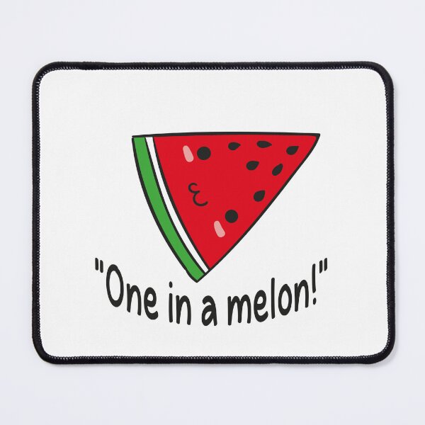Item preview, One In A Melon - Cute Kawaii Watermelon Pun Graphic designed and sold by ilkayArtStudio.