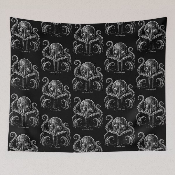 Item preview, Sir I Am Reading Shoosh Funny Giant Octopus Book Lover designed and sold by Noctivyra.