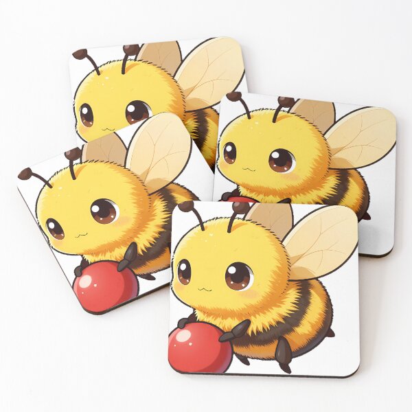 Item preview, Cute Bumblebee Playing with a Tiny Red Ball designed and sold by pumsquare.