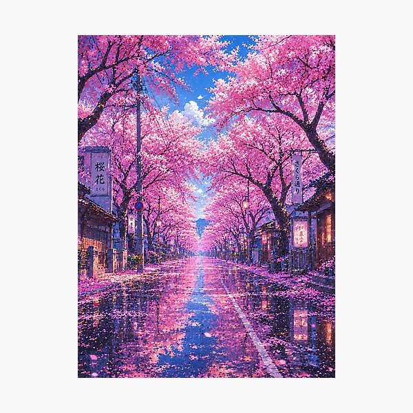 Item preview, Sakura Blossom Reflections Avenue designed and sold by taylorhogward.