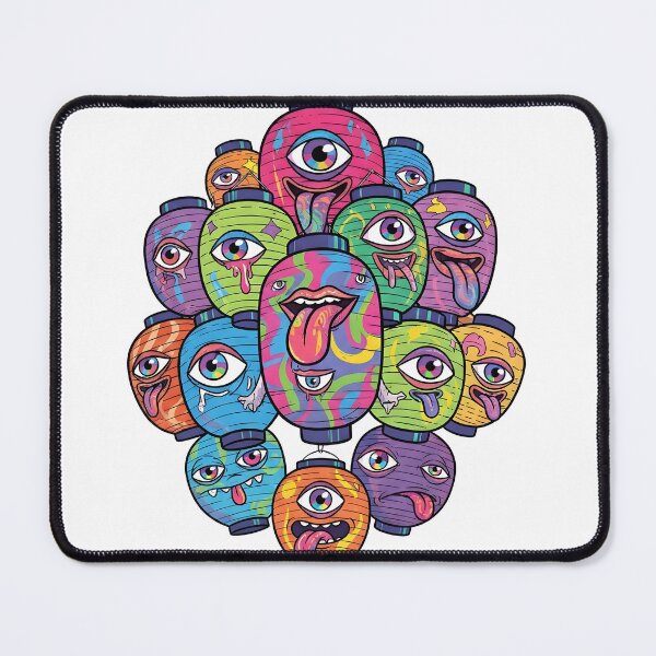 Item preview, Colorful Yokai Lantern Gang – Psychedelic Japanese Monsters designed and sold by OddGarage.