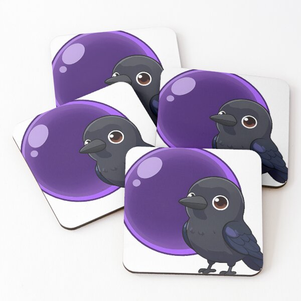 Item preview, Black Crow with a Deep Amethyst Crystal Orb designed and sold by IllumeInk.